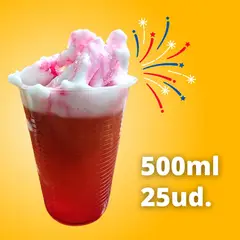 GENERICO - Vasos Desechables de Plástico 16oz 500ml 25 und Vasos Terremoto