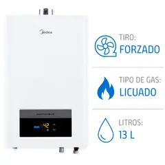 MIDEA - Calefont 13 Litros Tiro Forzado Gas Licuado