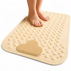 JAVIMATE - PISO DE GOMA DUCHA ANTIDESLIZANTE BEIGE