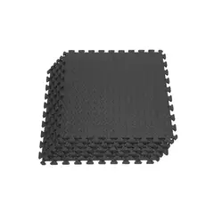 IMPOPLANET - SET TATAMI NEGRO 6 PIEZAS 38X38 CM