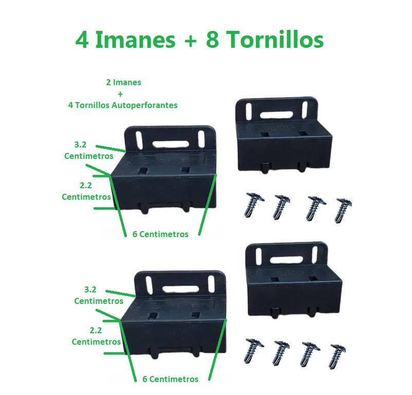 2 Pares Imanes Para Motor 600 Y 800 Kg Final de Carrera