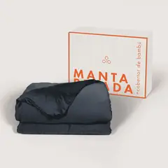 HYPNOS - Manta Pesada Premium + Cobertor Bambú 1 Plaza 3 Kg Antiestrés