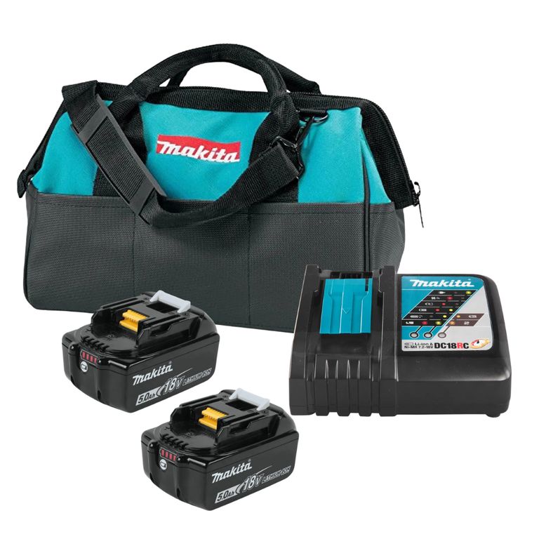 Kit 2 Baterias 18v5Ah BL1850 Carg/Rapido Con Bolso