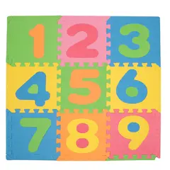INFANTI - Alfombra Mat Eva Numeros Multicolor 9 Pz