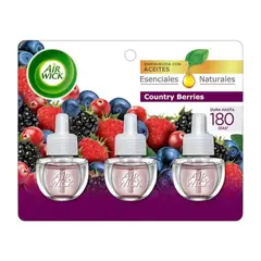 AIRWICK - Recarga Desodorante Electrico Berries 3 Un