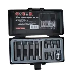 FORCE - Juego de Puntas Imbus 4112 Set 11 Piezas 1/2" Cromo Vanadio