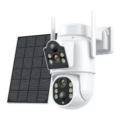 NOVYSTOR - Cámara Solar 360° IP66 Visión Nocturna HD 128GB Wifi