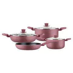 MARMICOC - Ollas Batería De Cocina Set 7 Piezas Spring Marca
