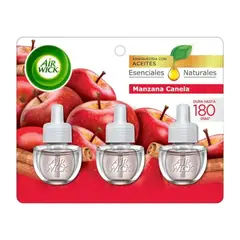 AIRWICK - Recarga Air Wick Eléctrico Manzana Canela 3 Unid