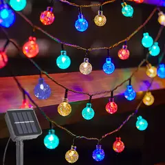 GENERICO - 7M 50 LED Cadena De Luces Solar Con 8 Modos-Colorido