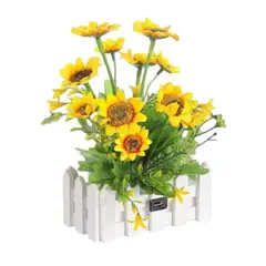 HOMEY - Macetero Con Flores De Girasol Artificial Marca