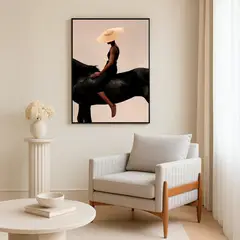 RE DECORA - Cuadro Decorativo Jinete Femenina