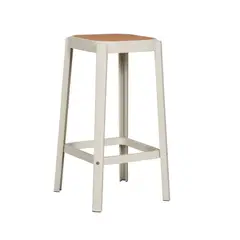 PLOS - Silla Piso Bar Taburete x1 Unidad Altura 65 Cm Aliano Blanco