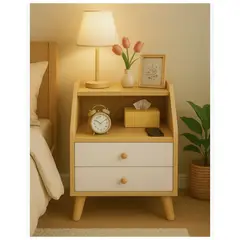 HOMER DESIGN - Velador 2 Niveles Con Cajones 40*30*53