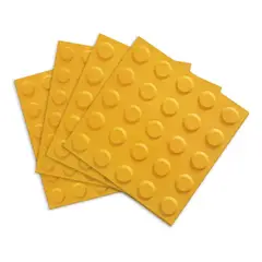 KUANGYE - Palmeta Podotáctil Alerta Pvc Accesibilidad Universal 10un Amarillo