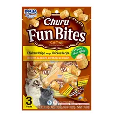 INABA - Churu Fun Bites Cat Pollo 20g x3 - Snack Cremoso Gato