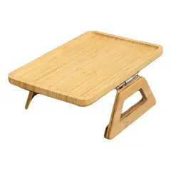 GENERICO - Bandeja Plegable De Bambú Para Brazo De Sofá