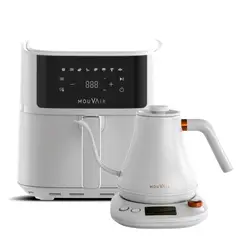 MOUVAIR - Freidora Aire Fry Blanca 6L + Hervidor Swan Blanco.