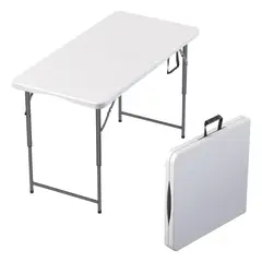 GENERICO - Mesa Plegable Portatil Blanca Gms
