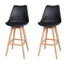 WHITE MARKET - Pack x 2 Taburetes acolchado Eames Negro