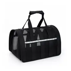 GENERICO - MOCHILA BOLSO TRANSPORTADOR PARA MASCOTAS AVION - Negro