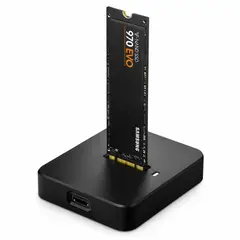 ULINK - Lector de Discos SSD M2 Dock Station USB 3.0 + USB-C DCKM2