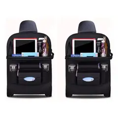 LISM - X2 Ecocuero Organizador Auto Respaldo De Asiento Portavasos