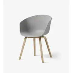 HABITA2 CHILE - Sitial Serenity base polipropileno patas metalicas simil madera - Gris