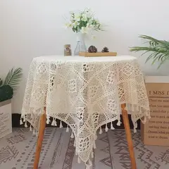 PUREPOWER - Mantel Redondo de Encaje 150cm