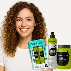 KANECHOM - Pack tratamiento Capilar Óleo De Coco Rizos Definidos Y Suave