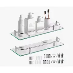 ATLAS - Organizador Ducha Repisa Baño Set 2 Vidrio