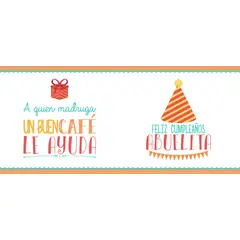 GENERICO - Taza Feliz Cumpleaño Diseño un buen cafe le ayuda