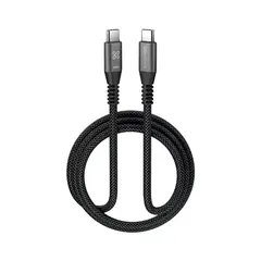 KLIP XTREME - Cable USB-C 3 m 60W Carga Rápida Trenzado Negro