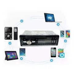 LISM - Radio Auto 1 Din Bluetooth Usb Mp3 Microsd Aux Fm 60watts X4