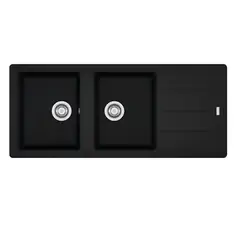 FRANKE - Lavaplatos Sobre Cubierta Cuarzo Negro Mate