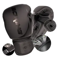REBONEC - Guantes De Boxeo Profesionales Unisex Con Velcro 14oz Negro