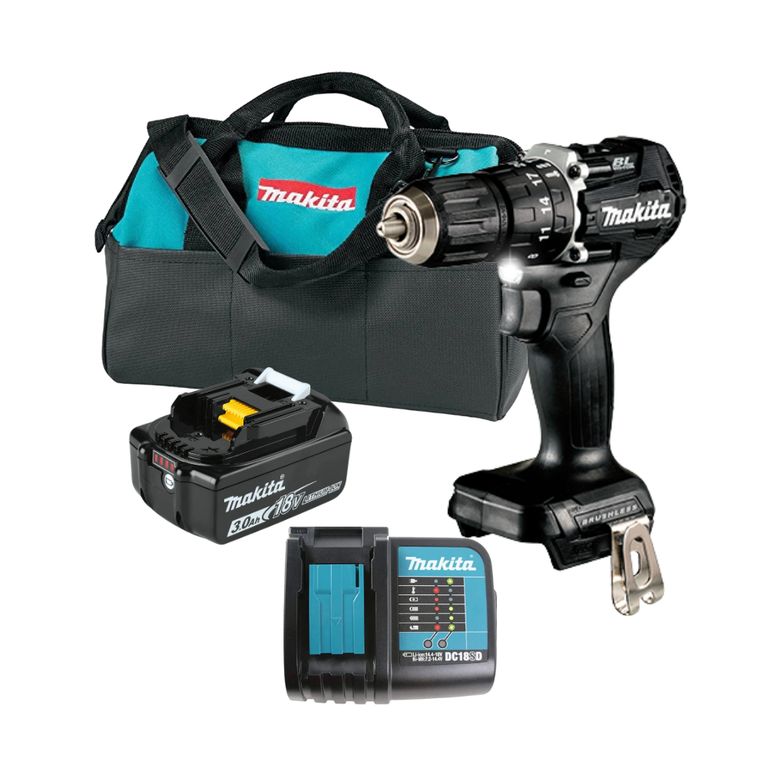 Taladro Percutor Inalámbrico 18v Car/Bat 3Ah/Bolso DHP487BSF