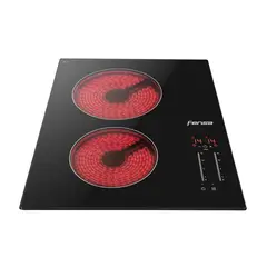 FENSA - Encimera Eléctrica 2 platos Vitrocerámica y Panel Touch FEV 2T