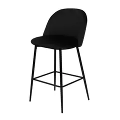 MOBOI - Piso de Bar Taburete Velvet 66cm Terciopelo Negro