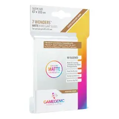 GAMEGENIC - Fundas Protectores Matte GG - 7 Wonders 67 x 103 mm - Blanco