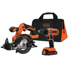 BLACK+DECKER - Kit Taladro Atornillador + Sierra Circular 20V