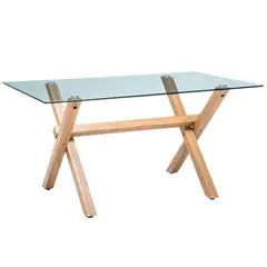 PANDALINO - Mesa Rectangular Xinia 120x80 cm - Vidrio Templado