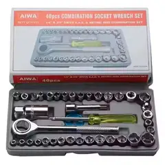 IRM - Juego de Dados 40 Pcs 1/4-3/8 Chicharra para Bici Moto Auto