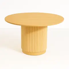 KLIK - Mesa Redonda Nórdica Armonía de 130 cm Madera Natural - Café