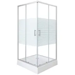 JOYTEK - Shower Recto Strava Blanco 80x80x198cm Incluye Receptáculo.