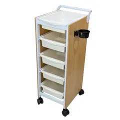 IMPOSALON - Carro ayudante profesional cafe con blanco