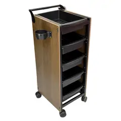 IMPOSALON - Carro ayudante profesional cafe con negro