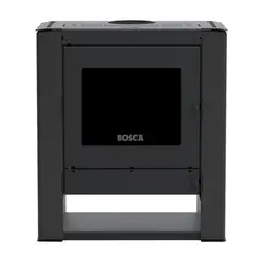 BOSCA - Estufa a leña Gold 500 Black Vision Charcoal