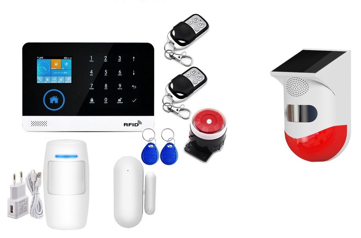 Alarma wifi Tuya Para Casa Oficina con Sirena Solar exterior
