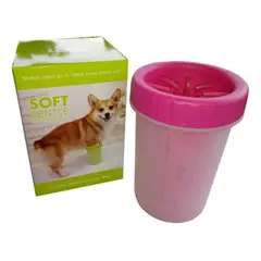 SOFTI - Lava Limpiador De Patas Perros Pequeños Limpia Patitas Rosa